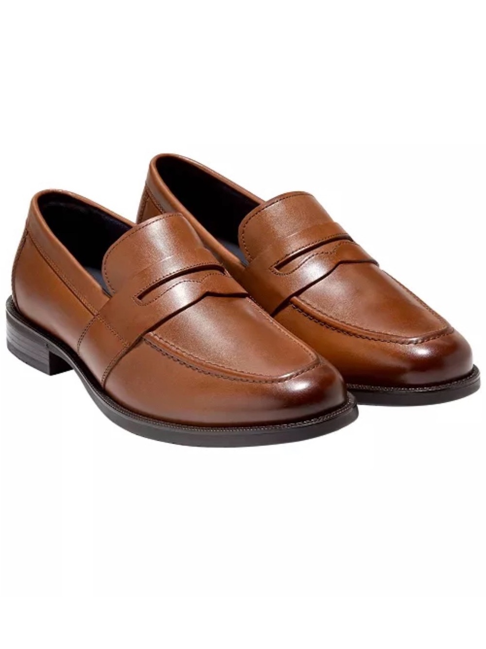 Cole Haan Tan Leather Penny Loafers
